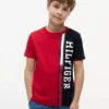 T-shirt enfant à logo et blocs de couleur verticaux T-shirt enfant à logo et blocs de couleur verticaux