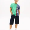 T-shirt enfant à logo et blocs de couleur verticaux T-shirt enfant à logo et blocs de couleur verticaux