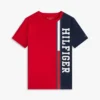 T-shirt enfant à logo et blocs de couleur verticaux T-shirt enfant à logo et blocs de couleur verticaux
