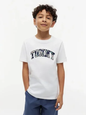 T-shirt enfant à motif floral et logo Tommy