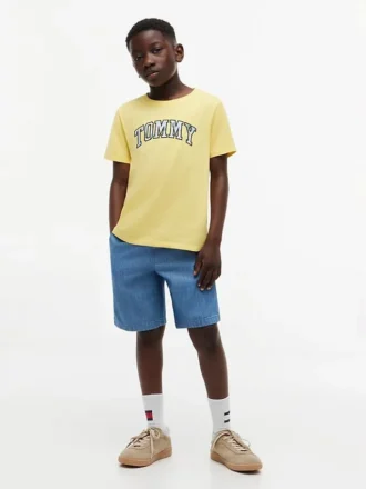 T-shirt enfant à motif floral et logo Tommy