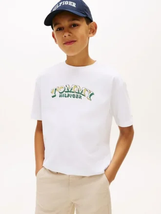 T-shirt enfant à motif graphique et logo 3D