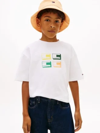 T-shirt enfant à motif graphique et logo 3D