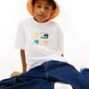 T-shirt enfant à motif graphique et logo 3D T-shirt enfant à motif graphique et logo 3D