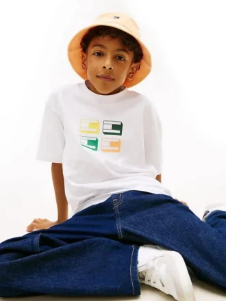T-shirt enfant à motif graphique et logo 3D