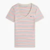 T-shirt Favorite à col en V et rayures