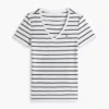 T-shirt Favorite à col en V rayé