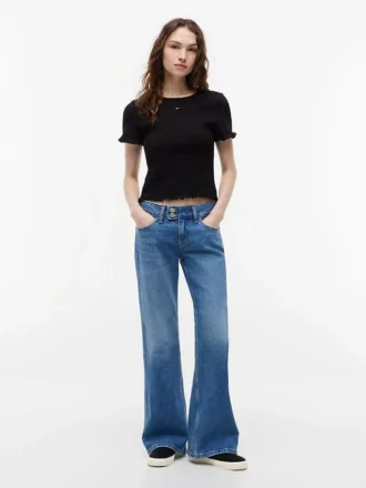T-shirt froncé ajusté Tommy Jeans