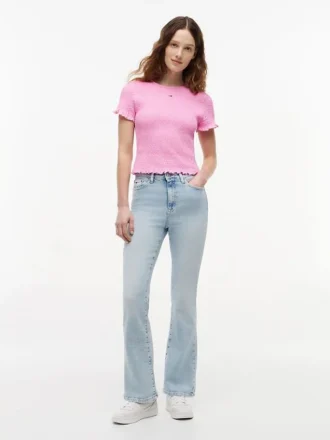 T-shirt froncé ajusté Tommy Jeans