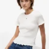 T-shirt froncé ajusté Tommy Jeans T-shirt froncé ajusté Tommy Jeans