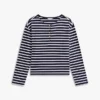 T-shirt Henley en coton interlock coupe décontractée T-shirt Henley en coton interlock coupe décontractée