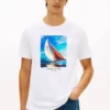 T-shirt Hilfiger à imprimé photo de voile T-shirt Hilfiger à imprimé photo de voile