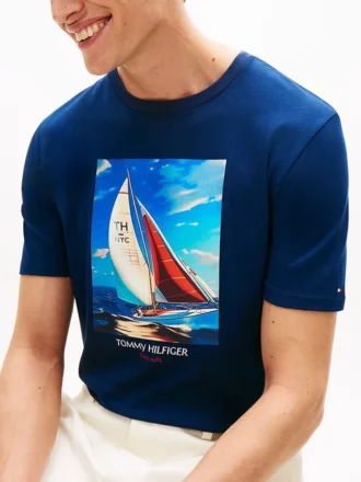 T-shirt Hilfiger à imprimé photo de voile