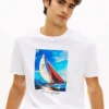 T-shirt Hilfiger à imprimé photo de voile T-shirt Hilfiger à imprimé photo de voile