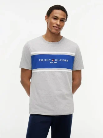 T-shirt Hilfiger à logo et rayures