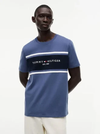 T-shirt Hilfiger à logo et rayures