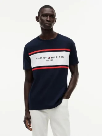 T-shirt Hilfiger à logo et rayures