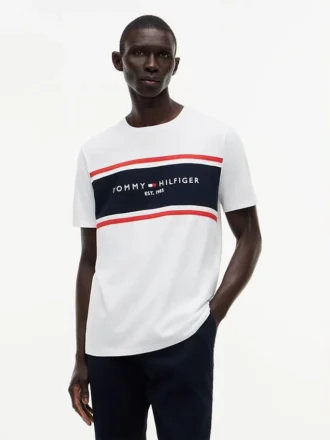 T-shirt Hilfiger à logo et rayures