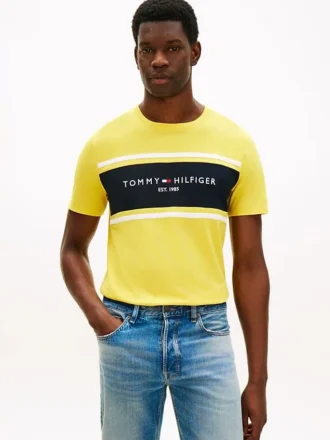 T-shirt Hilfiger à logo et rayures
