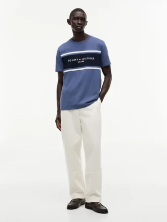 T-shirt Hilfiger à logo et rayures