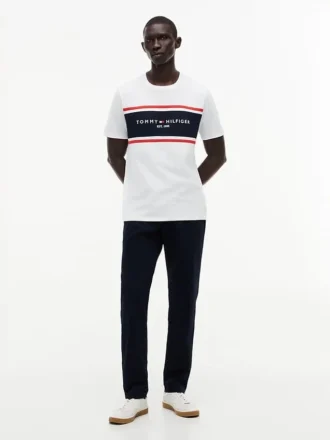 T-shirt Hilfiger à logo et rayures