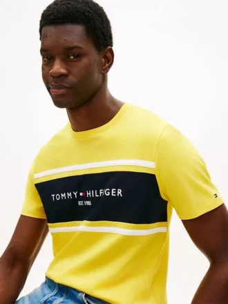 T-shirt Hilfiger à logo et rayures