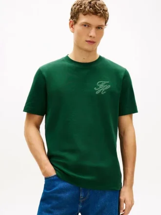 T-shirt Interlock à monogramme script