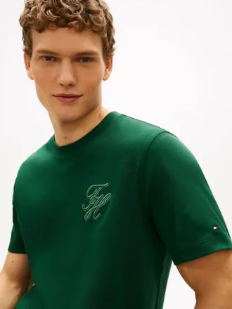 T-shirt Interlock à monogramme script