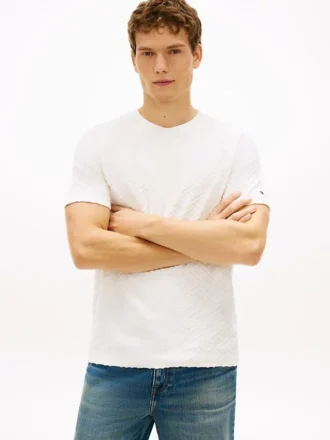 T-shirt jacquard à motif drapeau intégral