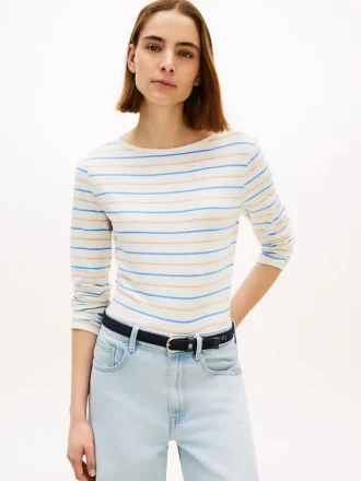 T-shirt léger à col bateau