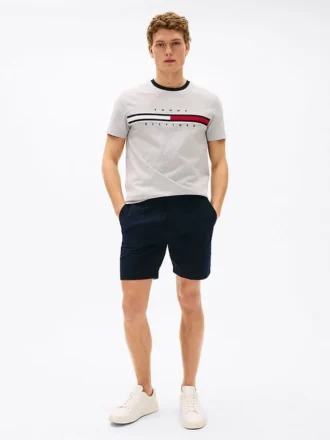 T-shirt à logo drapeau brodé