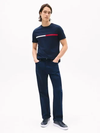 T-shirt à logo drapeau brodé