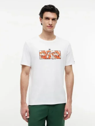T-shirt à logo floral tropical
