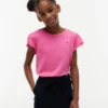 T-shirt à manches bordées de dentelle pour enfants