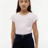 T-shirt à manches bordées de dentelle pour enfants