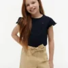 T-shirt à manches bordées de dentelle pour enfants
