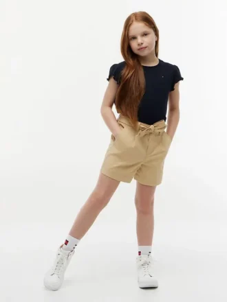 T-shirt à manches bordées de dentelle pour enfants