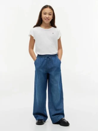 T-shirt à manches bordées de dentelle pour enfants