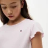 T-shirt à manches bordées de dentelle pour enfants