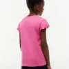 T-shirt à manches bordées de dentelle pour enfants