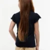 T-shirt à manches bordées de dentelle pour enfants