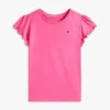 T-shirt à manches bordées de dentelle pour enfants