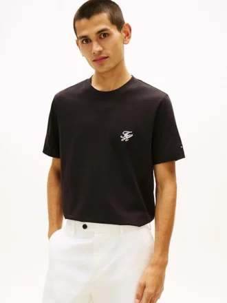 T-shirt à monogramme brodé