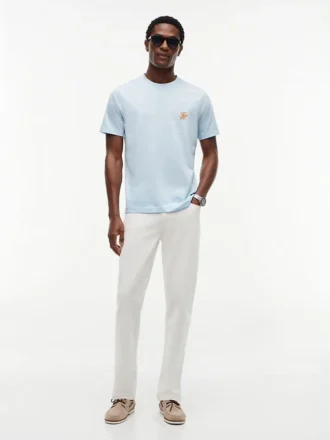 T-shirt à monogramme brodé