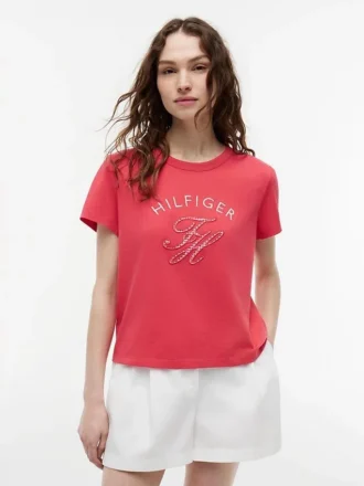 T-shirt à monogramme en vichy