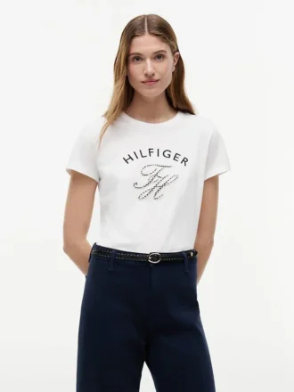 T-shirt à monogramme en vichy