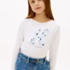 T-shirt à monogramme floral pour enfants T-shirt à monogramme floral pour enfants