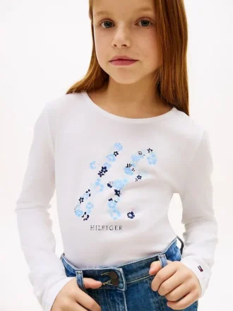 T-shirt à monogramme floral pour enfants T-shirt à monogramme floral pour enfants