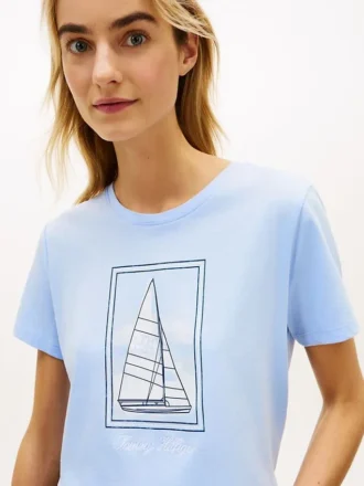 T-shirt à motif voilier