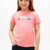 T-shirt multicolore à logo en relief pour enfants
